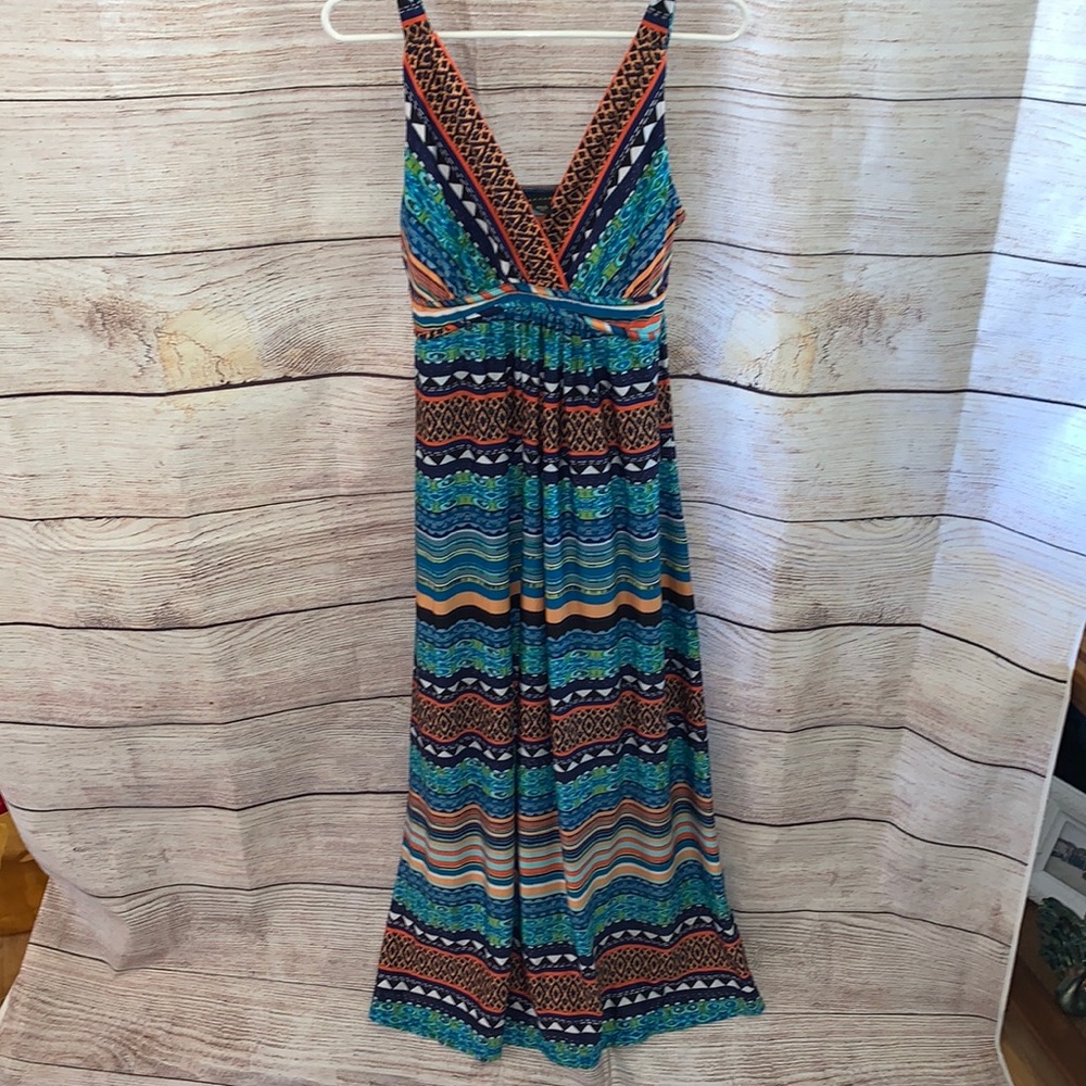 Colorful Strappy Maxi Dress